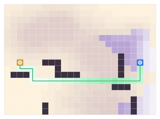 A lesson from the Computing companion: A* finding the fastest route across a map